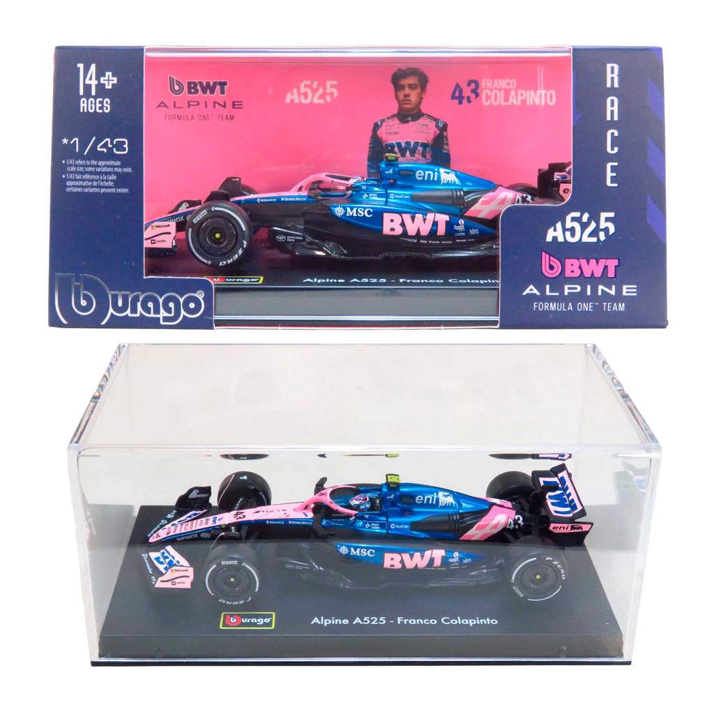 Alpine A525 - Franco Colapinto #43 - Acrílico - Formula 1 2025 - BWT Alpine F1 Team - 1/43 - Bburago