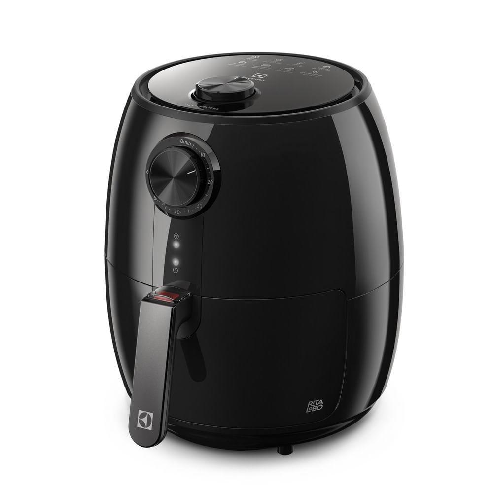 Detalhes do Air Fryer Electrolux por Rita Lobo 4,6L Preta Efficient com Timer 1400W (EAF15)