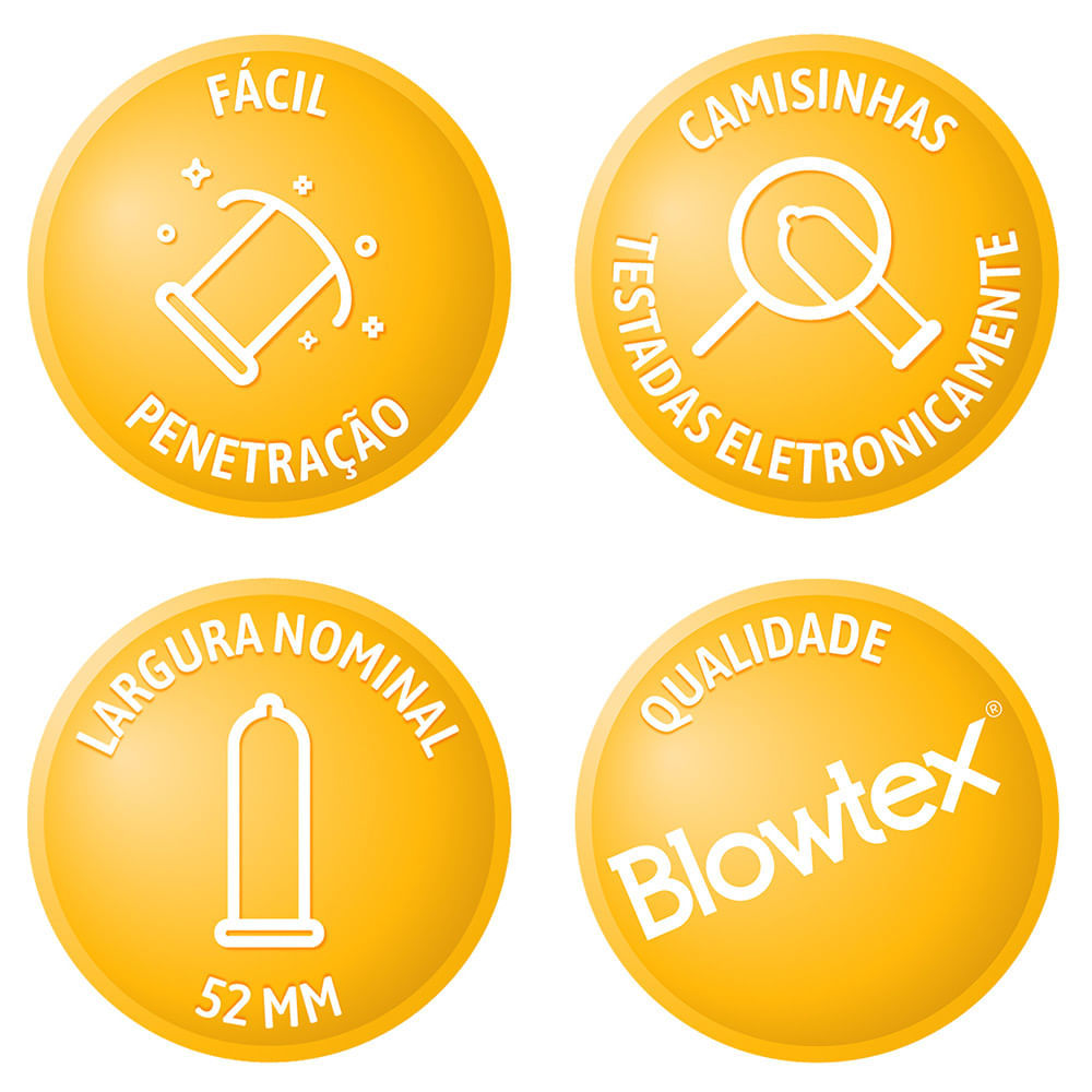Detalhes do Preservativo Blowtex Lubrificado Tradicional Leve 9 Pague 6