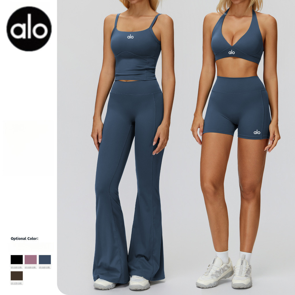 Conjunto De Ioga Escovado al0 Esportivo Apertado E Reunido Fitness Para Corrida Ao Ar Livre Com em Oferta na Shopee