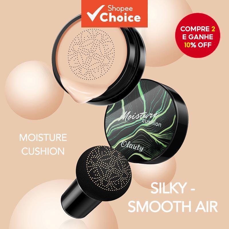  Creme BB de cuidados com a pele, corretivo duradouro, hidratante e iluminador CC cushion, vem com um pincel de