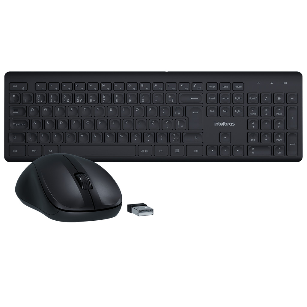 Kit Teclado e Mouse sem Fio Intelbras CSI50 Clique Silencioso em Oferta na Shopee