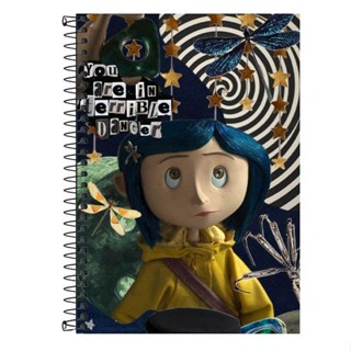 Caderno  CORALINE - 1 matéria, 10 matérias ou 20 matérias