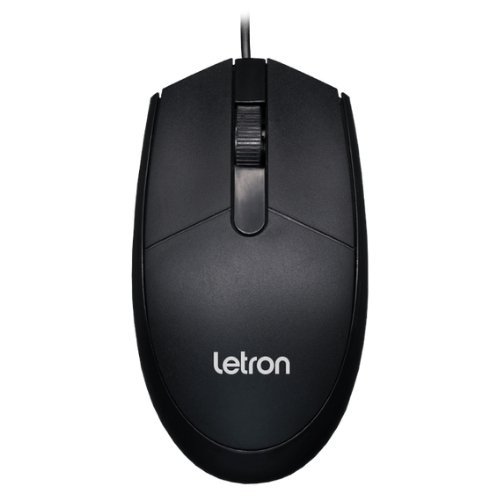 MOUSE LETRON 1200 DPI BLACK RAT 3 BOTÕES USB COM FIO PRETO
