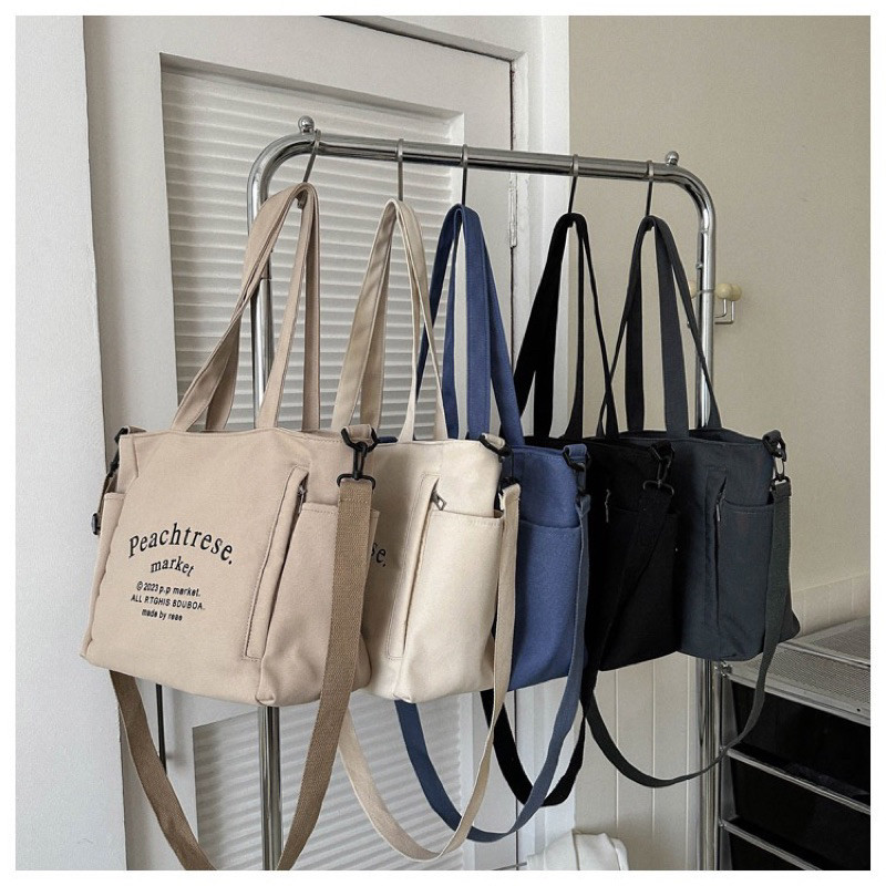 Bolsa Tote Feminina Pequena de Ombro Casual em Nylon Leve para Uso Diário