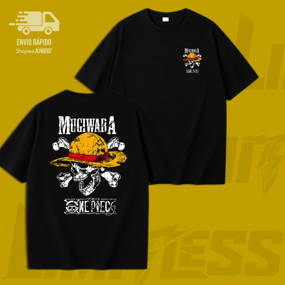 Camisa One Piece Mangá Anime Pirata Luffy Mugiwara Luffy Zoro Sanji Nami Gear 5 Algodão Envio Rápido