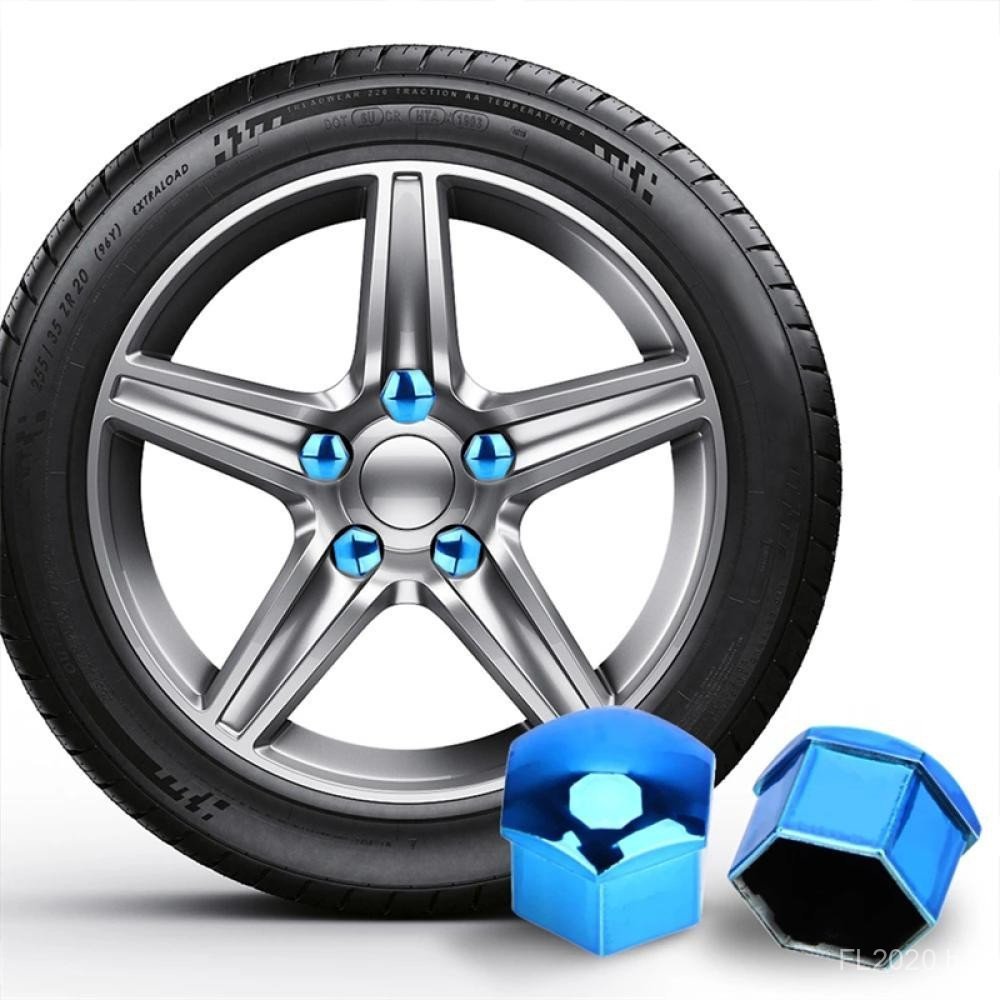 20 peças de capas para porcas de roda de carro de 17/19/21mm, proteção antiferrugem para protetores de parafusos de roda