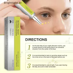 Sérum Facial Retinal Shot Tightening Booster 15ml Produto Coreano, Hidratação e Manutenção da Firmeza da Pele