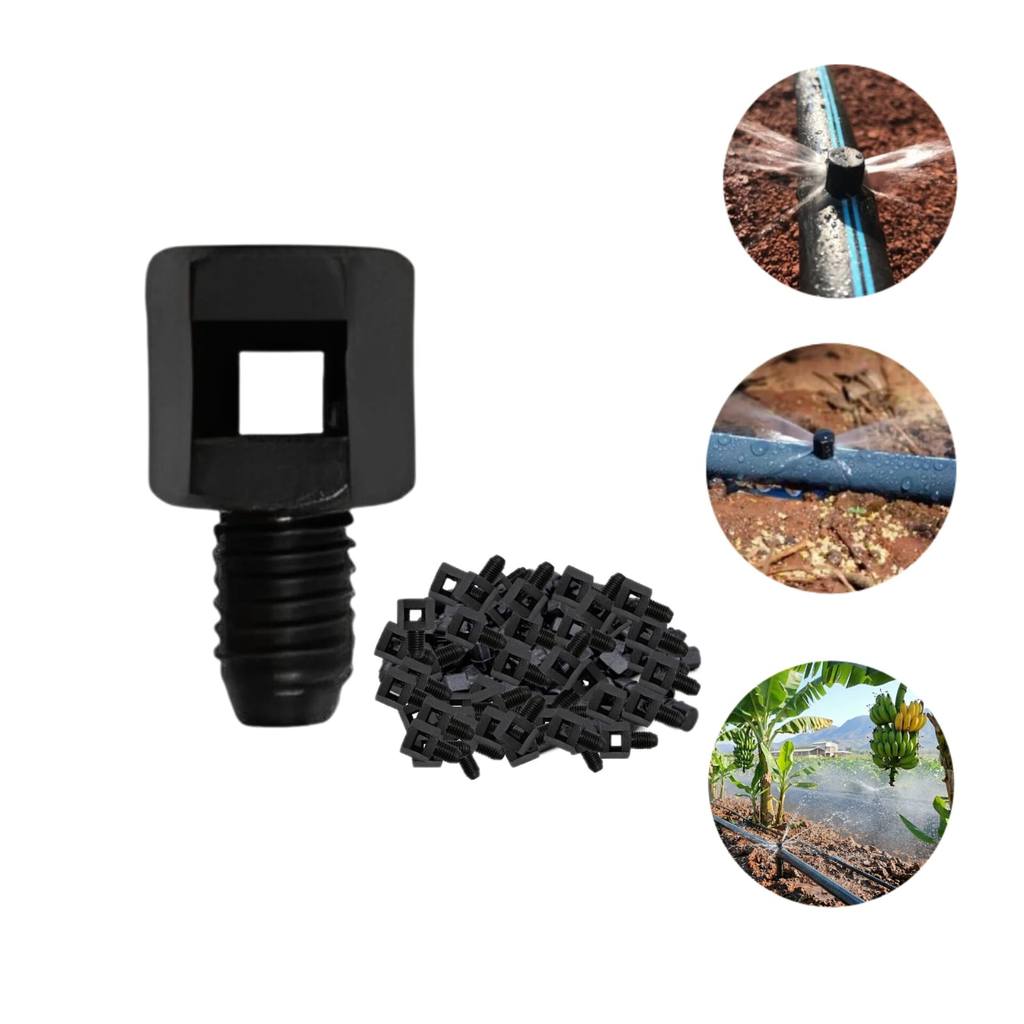 Kit 100 Un. Microaspersor Spray Jet Preto 26 L/H -  Plantio