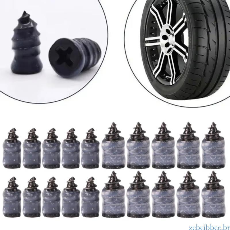 zebeibbcbr Kit De Reparo De Punção De Pneus De Borracha Forte Veículos Motocicletas Uso De Emergência