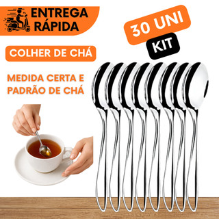 COLHERES DE CHÁ COM 13CM PARA MEXER CHÁ AÇUCAR ADOCANTE  NÃO ENFERRUJA CAFE DA MANHA E TARDE COLHER