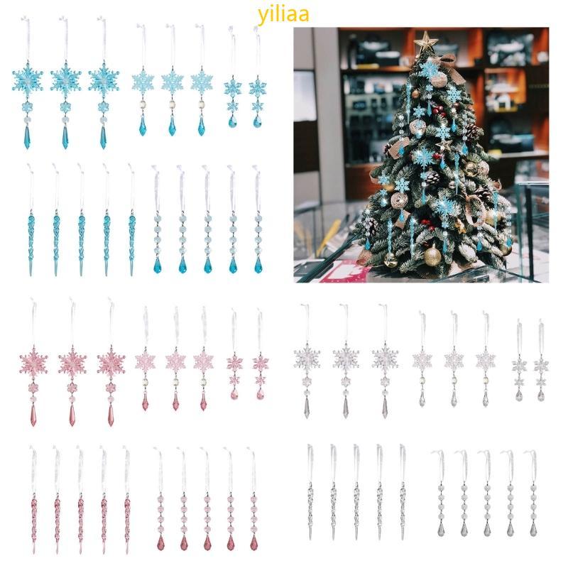 Melhor 18 Pçs Natal Inquebrável Floco Neve Ornamento Fácil Pendurar Festival Ca