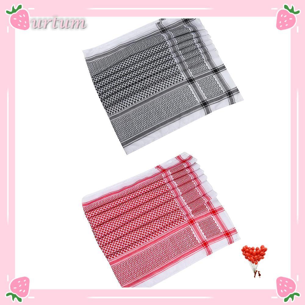 URTUM Turbante Hijab Ramadan Orar Bonés Multifuncional Headwrap Trajes Tradicionais Árabe Kafiya Keffiyeh
