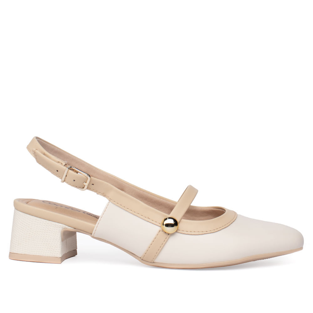 Mocassim Feminino Comfortflex Off White