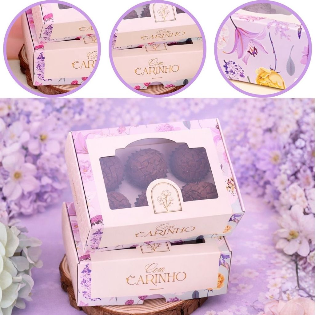 10 CAIXA P/6 DOCES C/ VISOR GRACIOSA 4064 ( DIA DAS MÃES JANGO 2026 ) OUTLET