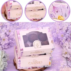 10 CAIXA P/6 DOCES C/ VISOR GRACIOSA 4064 ( DIA DAS MÃES JANGO 2026 ) OUTLET