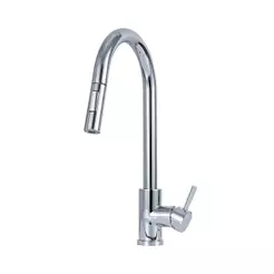 Torneira Para Cozinha Gourmet Misturador Monocomando Em Aço Inox 304 Iriri Pingoo - Prata