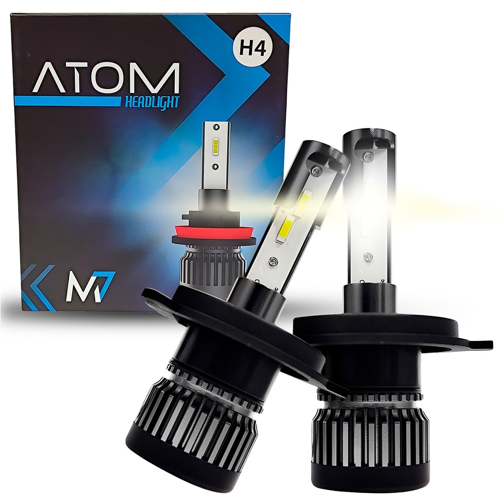 Kit Lâmpada Ultraled M7 Jr8 Atom 3700 Lumens H4 6000k