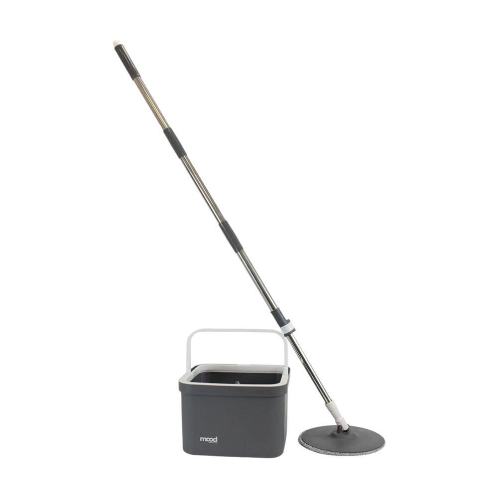 Mop Rotatório com Balde 10L Compacto Microfibra 360° Limpeza Prática MOOD