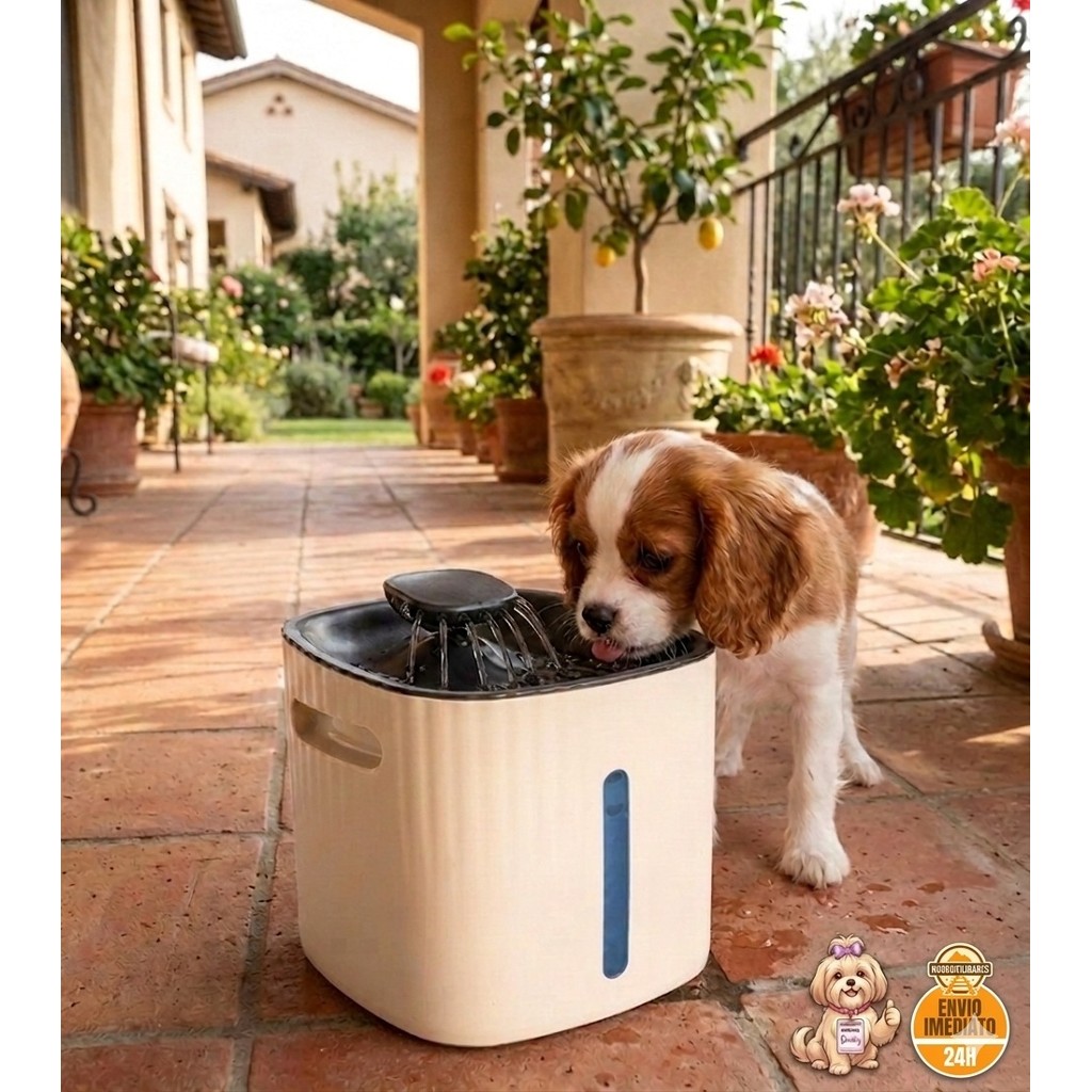 Bebedouro Automatico Cachorro 1,6L Fonte de Agua + Comedouro Premium Completo Compra Segura Envio Ja