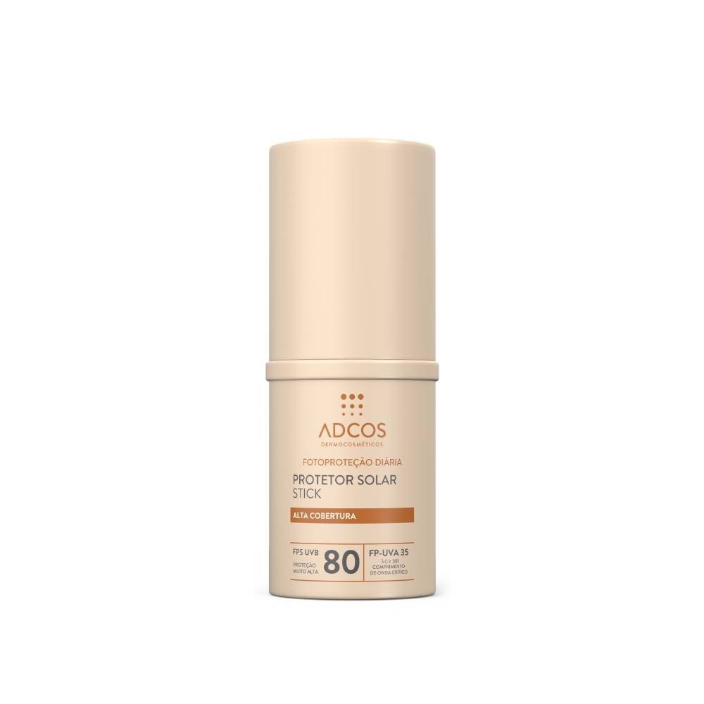 Protetor Solar Facial Adcos Stick Tonalizante Fps 80 Peach 17g
