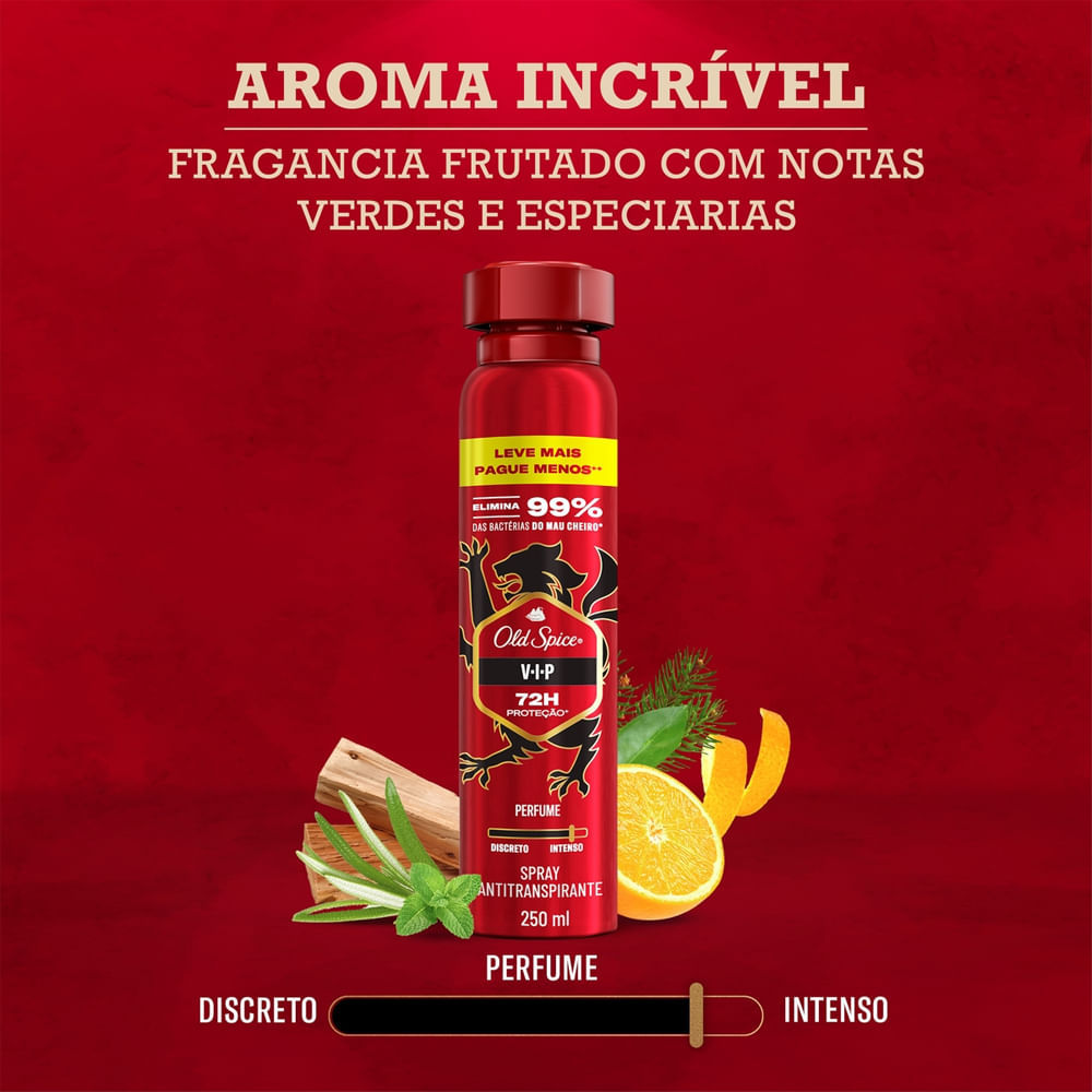 Detalhes do Desodorante Aerosol Old Spice Vip 250ml