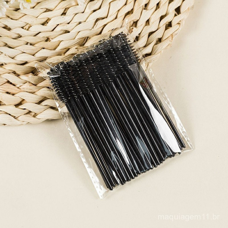 Curvador de Cílios Escova de Cílios Pente de Maquiagem Escova Pequena Espiral de Uso Duplo Ferramenta de Beleza para Enx