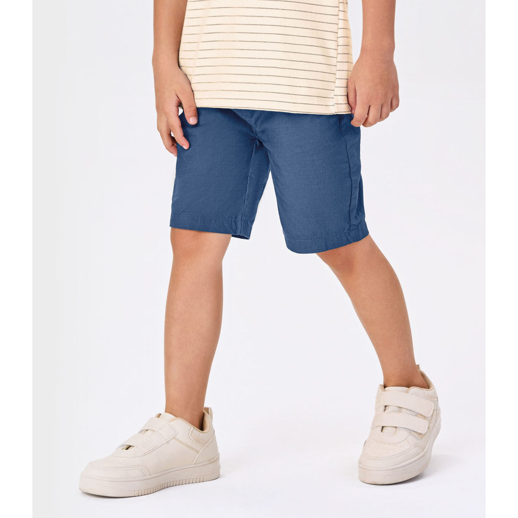 Detalhes do Conjunto Infantil Polo Com Bermuda Trick Nick Bege
