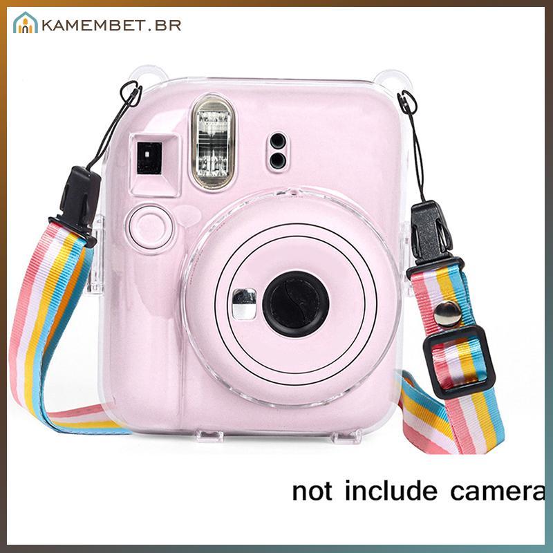 Kame 1 Peça Capa De Câmera De Cristal Brilhante Para Instax 12 Bolsa Transparente Com Glitter E Alça bet