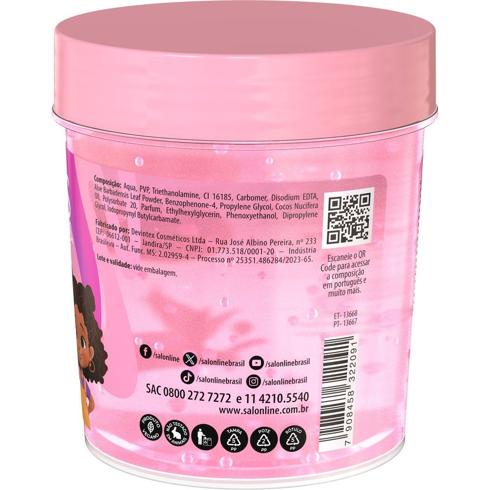 Detalhes do Gelatina Salon Line SOS Cachos Kids Hidratação 400g