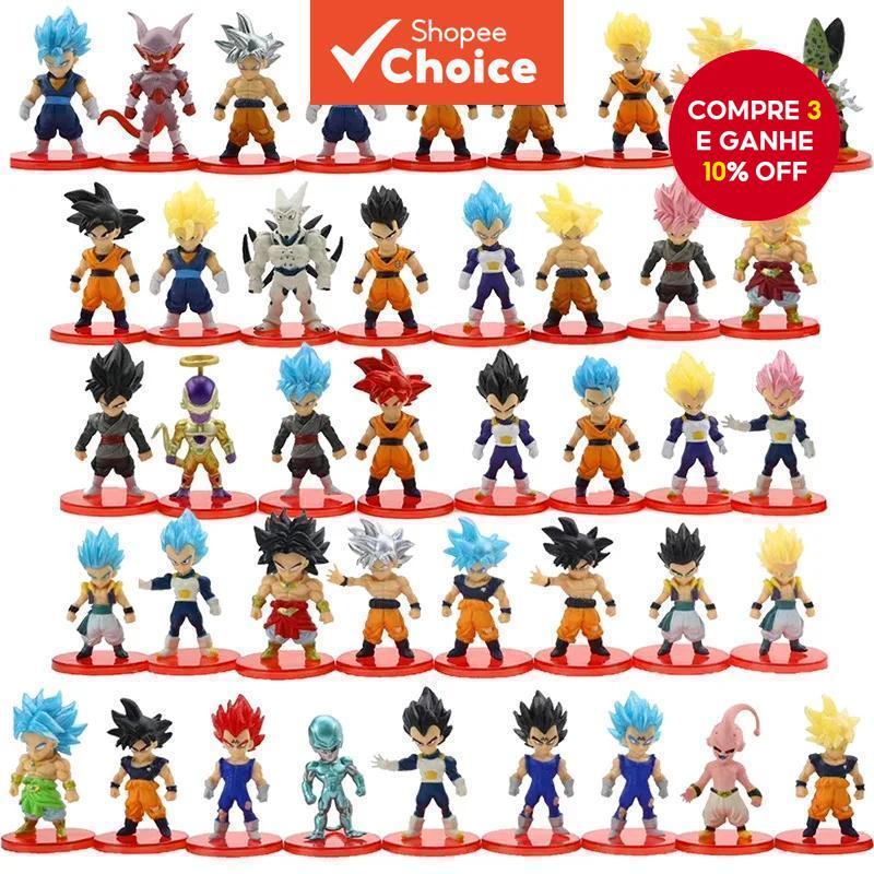  21 Peças/Conjunto Anime Dragon Ball Z Mini Brinquedos de Figura Filho Goku Buu Vegeta Frieza Estátua Super Saiyajin
