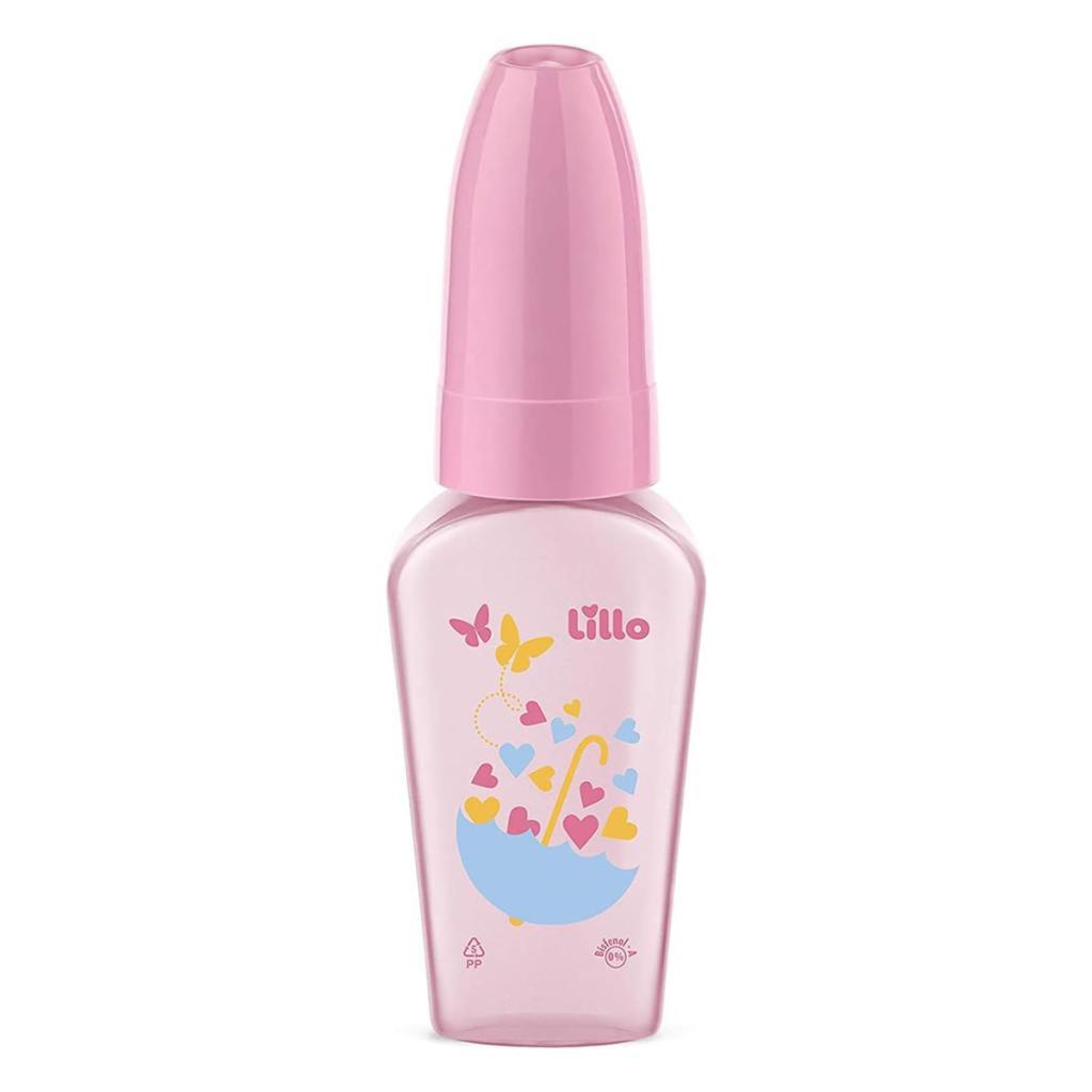 Mamadeira Chuquinha Lillo 50ml Rosa Bico De Silicone