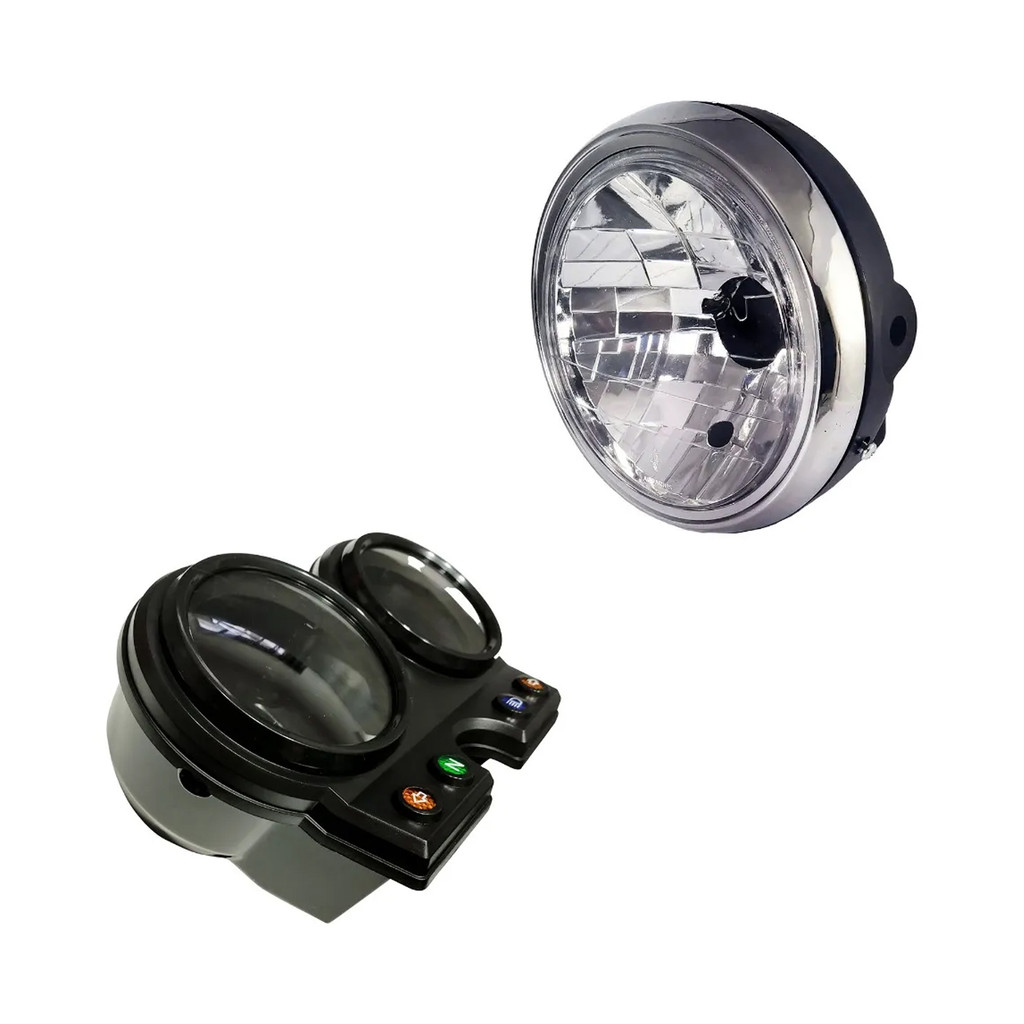 Farol Aro Cromado Trio Capas Painel Completo Dafra speed 150 2008 2009 2010 2011 2012 2013 2014 2015