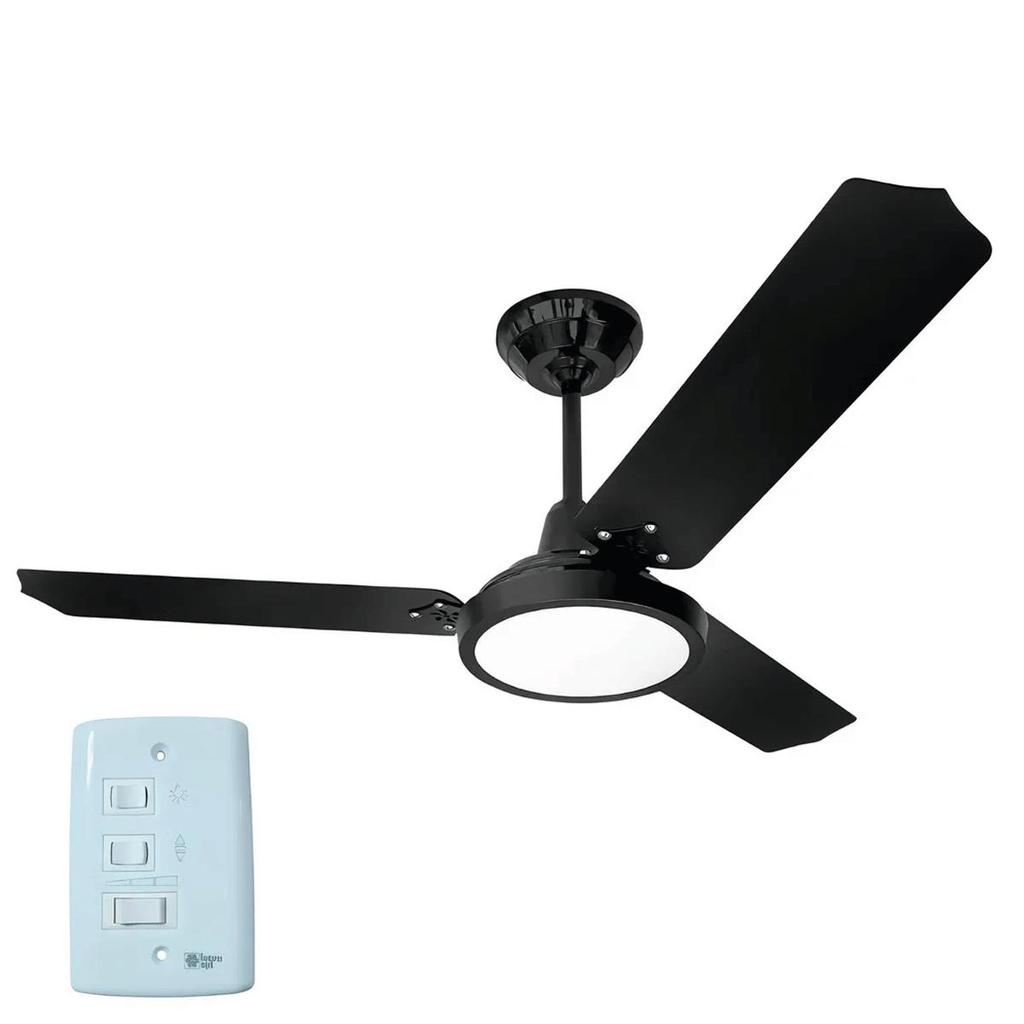 Ventilador De Teto Led Lorensid Preto 127v