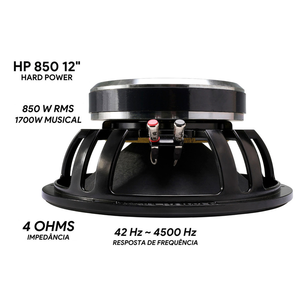 ALTO FALANTE WOOFER HP 850 12 POLEGADAS 4 OHMS HARD POWER em Oferta na Shopee