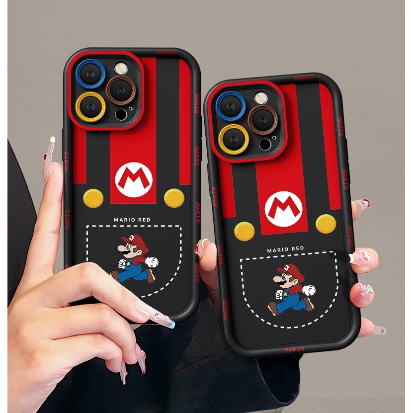 Capa para celular Mário adequada para iPhone 17 16 11 12 13 14 15 Pro Max Plus XR X XS Capa de silicone macia