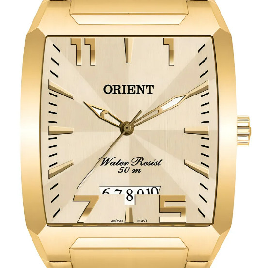 Relógio Orient Masculino Dourado Retangular - Ggss1007 C2kx — imagem 2 de 2