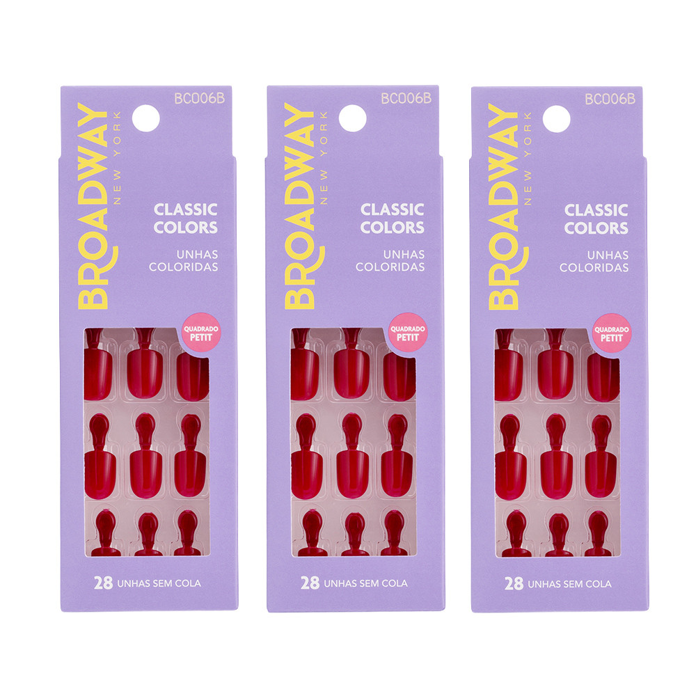 Kit Unha Quadrado Petit Midnight 2 un - Broadway New York