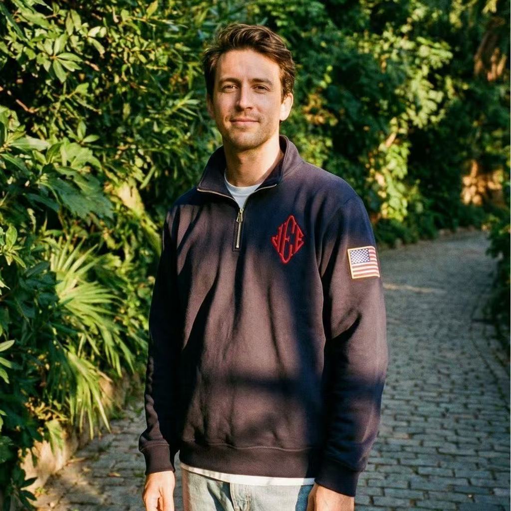 Y2k Moletom Bordado Gola Quarto Zip Pulôver Oversized Casual Esportes Vintage Streetwear Masculino Roupas Unissex