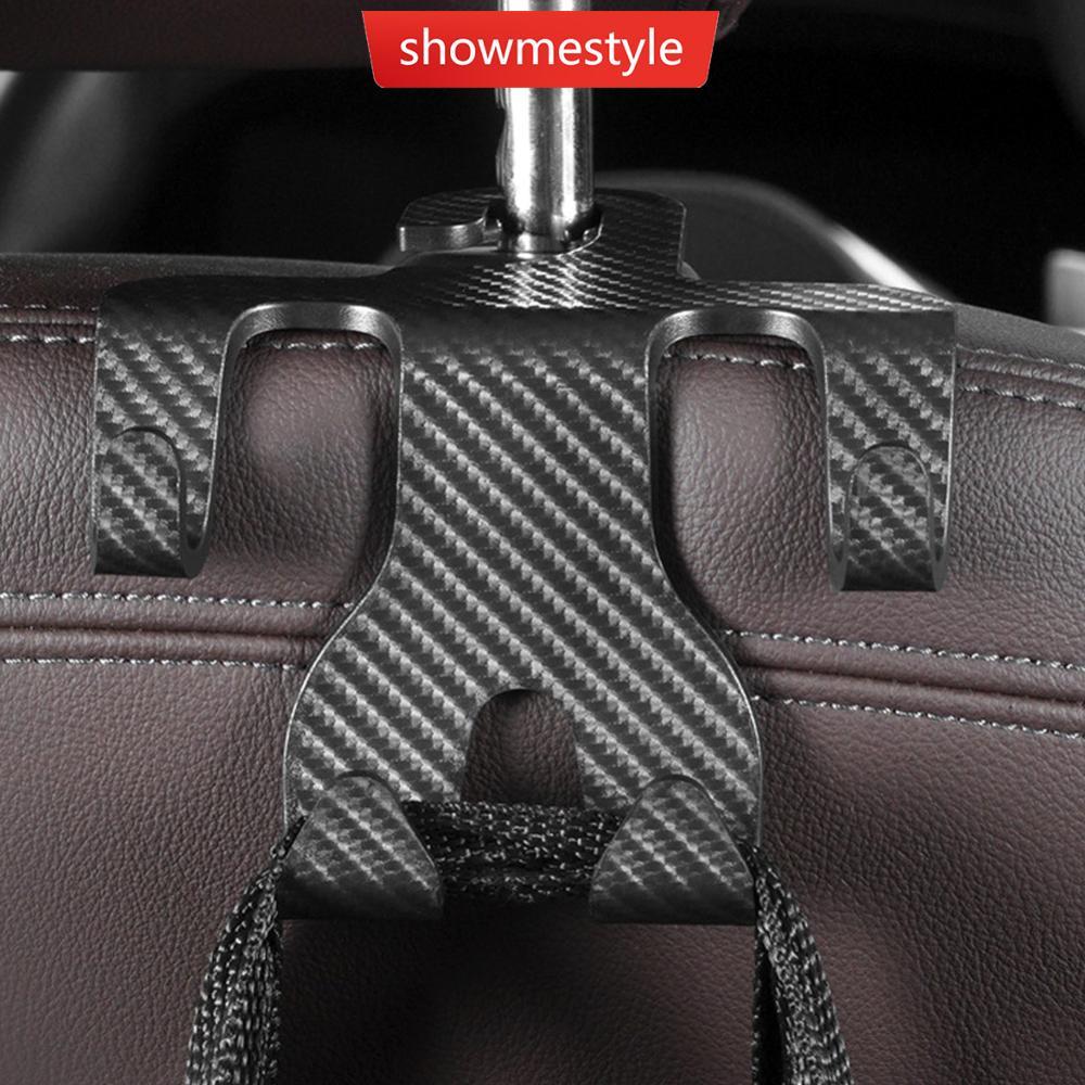 SMS 2 Em 1 Gancho De Encosto De Cabeça Para Assento De Carro E Suporte De Telefone Suspensão Padrão De Fibra De Carbono 