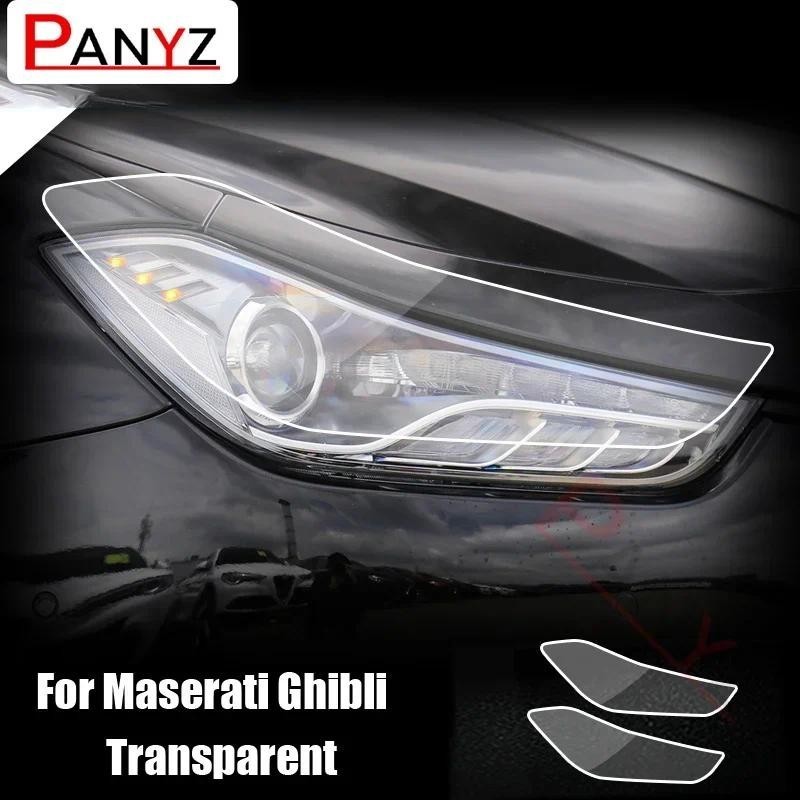 Para Maserati Ghibli Faróis De Carro Matiz Preto Transparente TPU Película Protetora B Pilar Coluna Restauração Pré-Cort