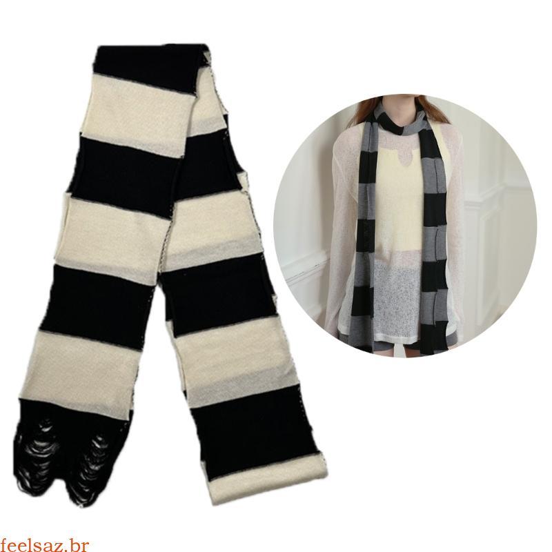 feelsaz Cachecol Feminino Outono Lenços Finos Senhora Estreito Casual Tirando Foto