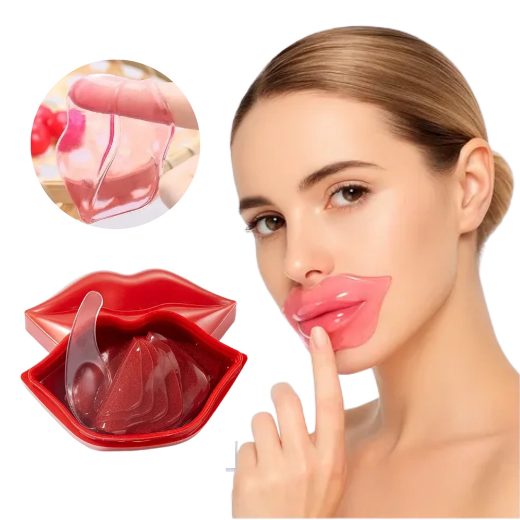 Máscaras Labiais Vermelho Colágeno Dadiva Kit 20/40/60 Hidratação Vai na caixa