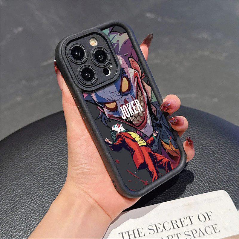 Capinha para iPhone xr 11 12 13 14 15 16 17 pro max 14 16 plus capa silicone anti impacto de coringa  joker