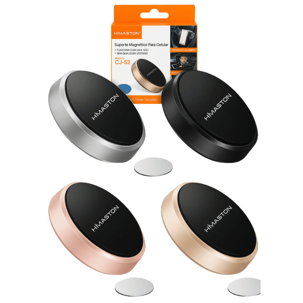 Suporte Celular Magnético Imã Automotivo Veicular Carro 360° H'maston CJ-52