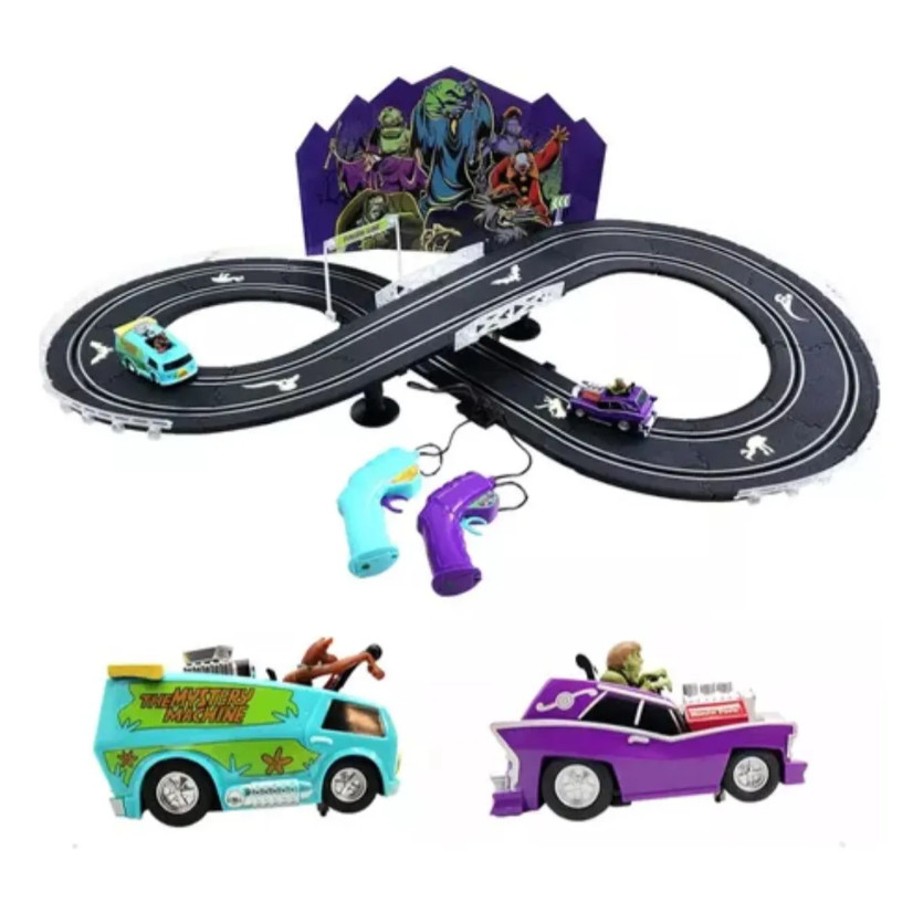Brinquedo Pista De Corrida Autorama Elétrica Scooby Doo
