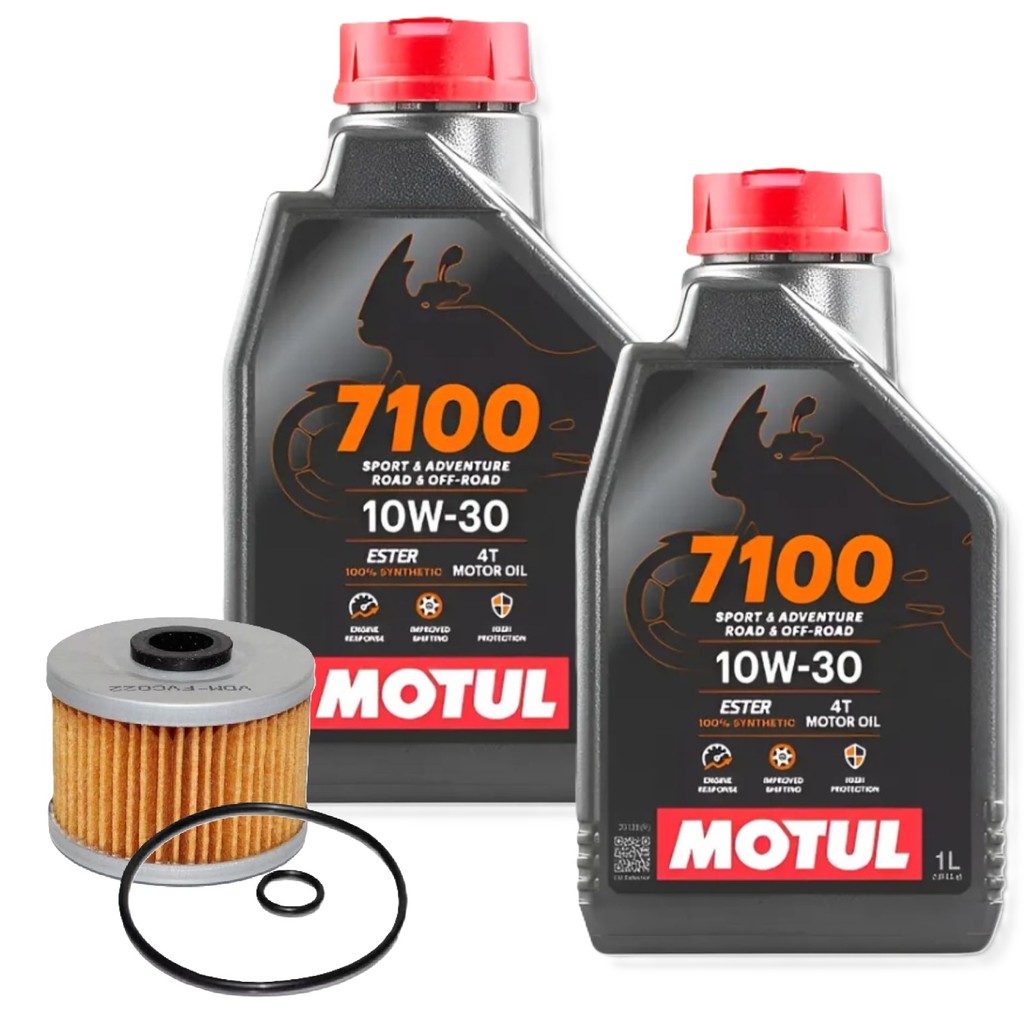 Troca de Óleo Xre 300 Sahara / Cb 300f Twister Motul 7100 10w30 Sintético + Filtro