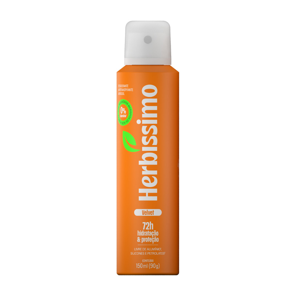 Desodorante Antitranspirante Aerossol Zero Alumínio Herbíssimo Velvet 150ml