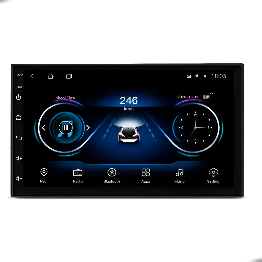 Central Multimidia Android 13 7 Polegadas 2 Din 4GB RAM 64GB Bluetooth Full HD