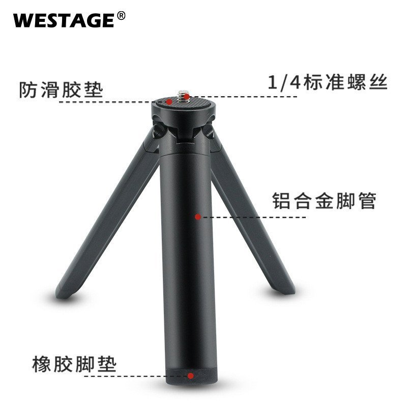 Suporte para transmissão ao vivo de celular, tripé de mesa, tripé para câmera DSLR, mini suporte de metal para projetor